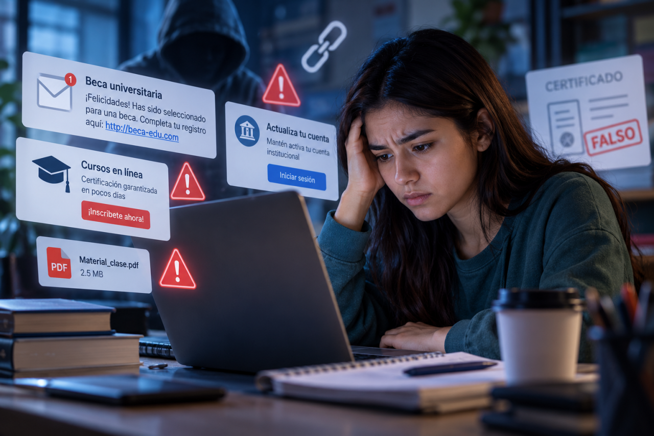 Casi la mitad de los estudiantes en línea en México ya sufrió un fraude digital