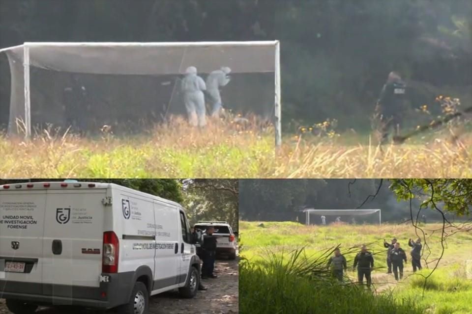 Hallan un cuerpo calcinado en canchas de fútbol de Tlalpan