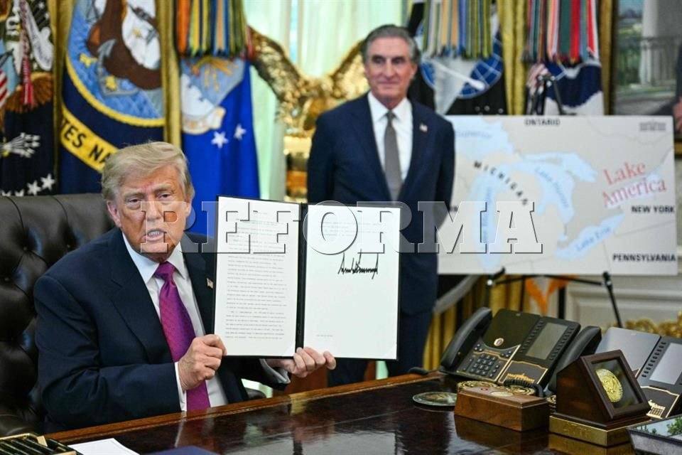 Trump renombra Lago Ontario como 'Lago América'